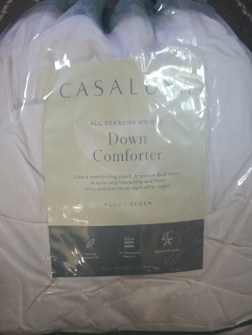 Casaluna White Down Comforter - All Seasons